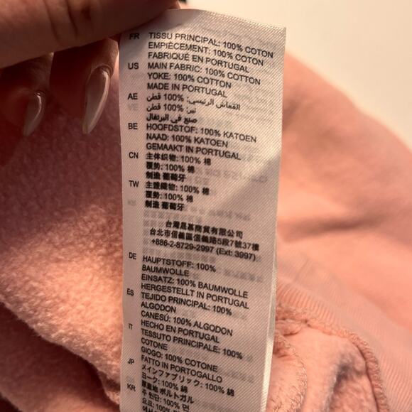 Sandro Paris Gena Velvet Chevron Hoodie in Pink Size Medium - Picture 5 of 9